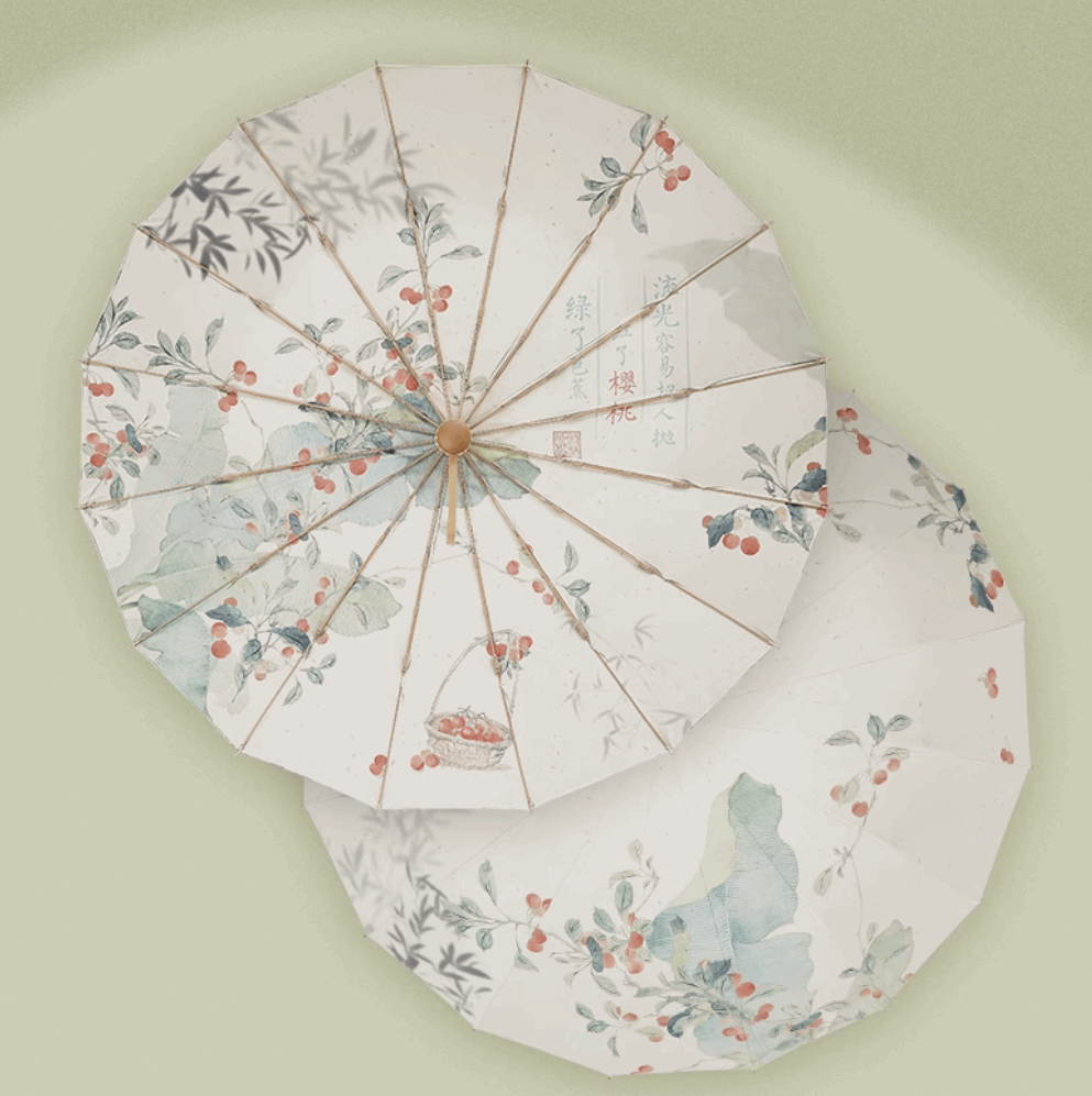 floral umbrella top view