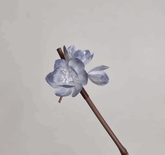 purple floral hairpin hair chopstick