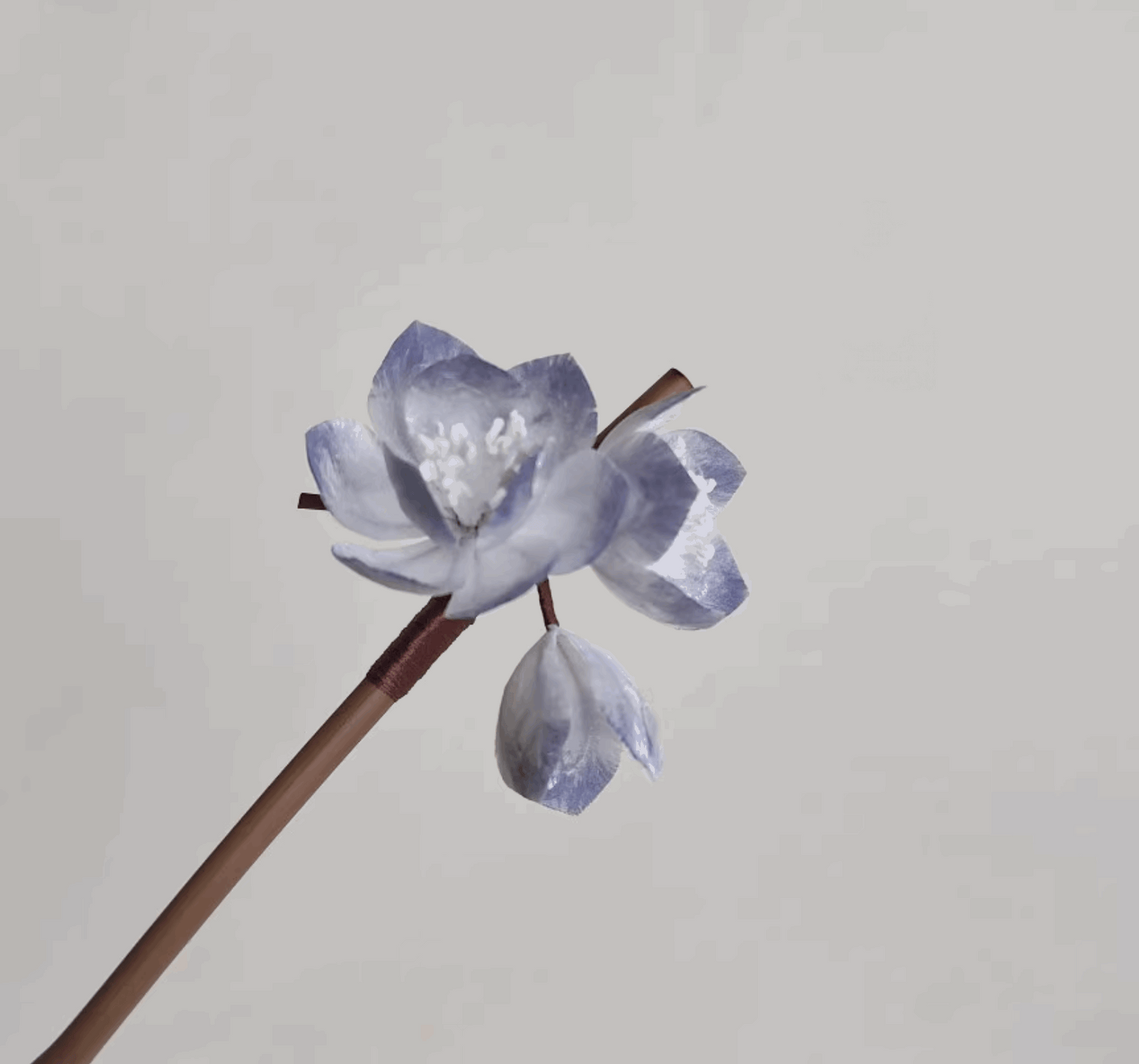 purple floral hairpin hair chopstick