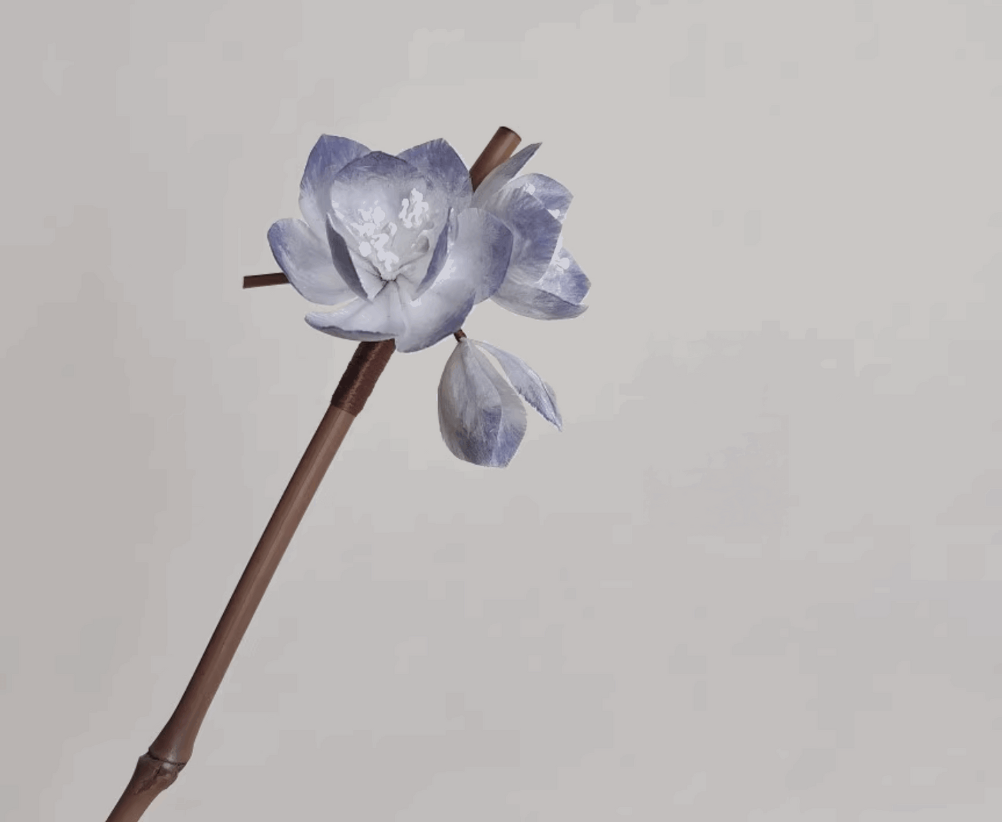 purple floral hairpin hair chopstick
