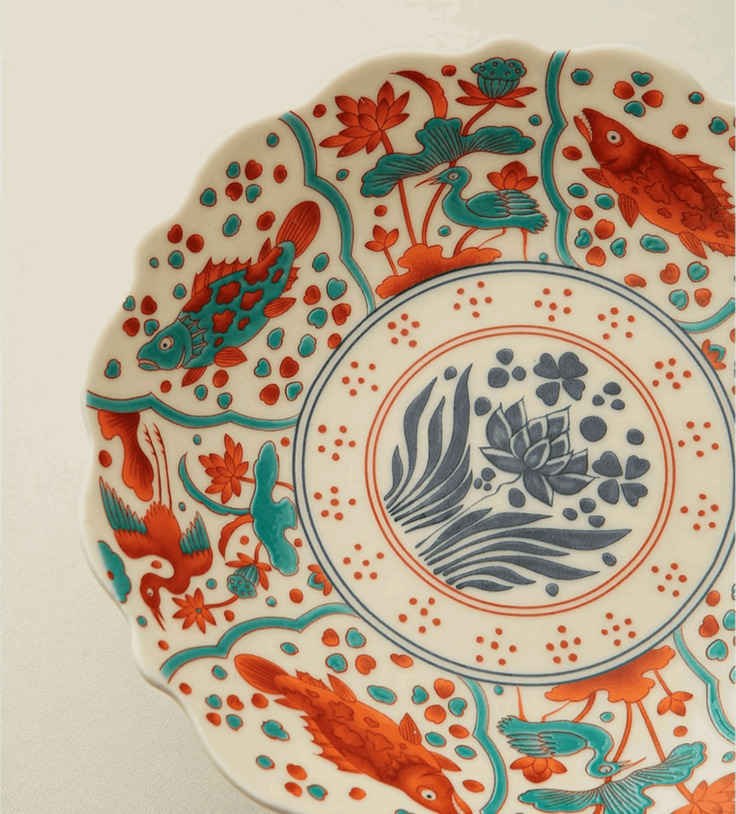auspicious fish serving platter