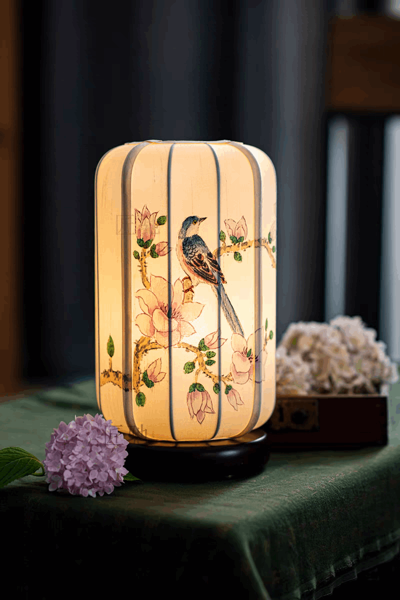 bird floral lamp lattern