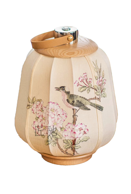 bird with floral latern lamp