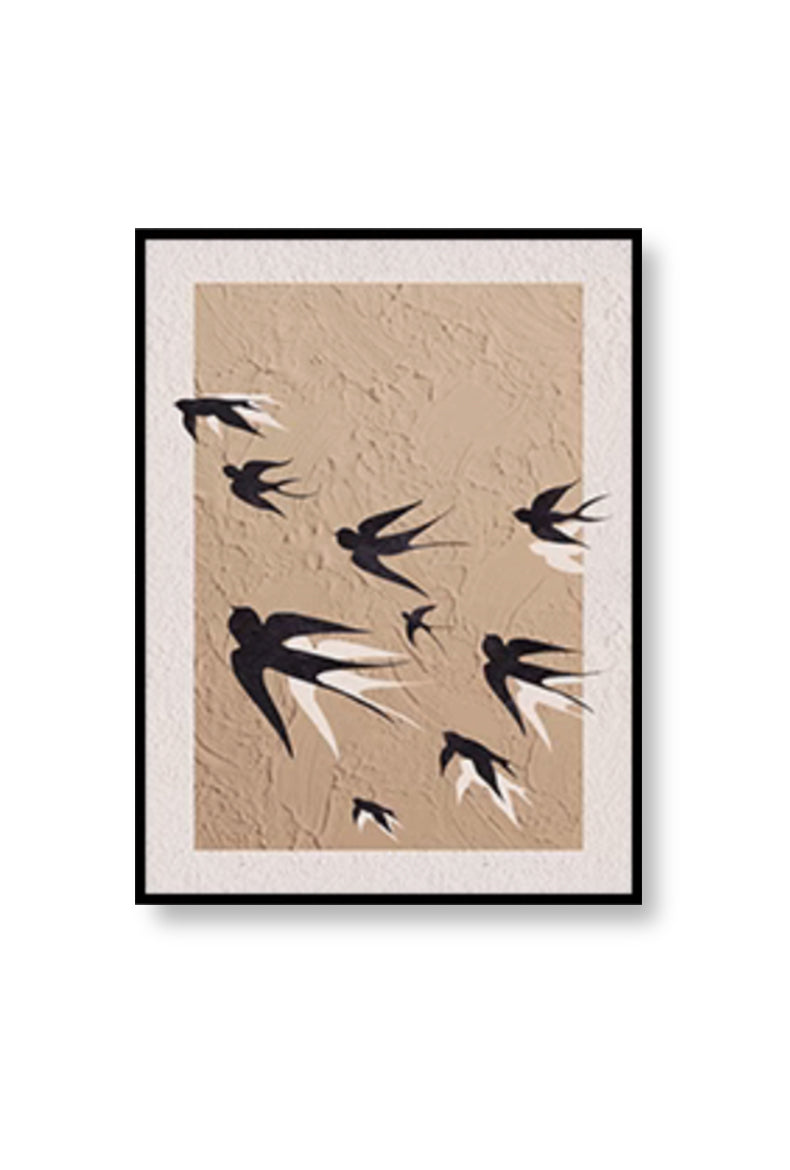 black and white flying bird portrait