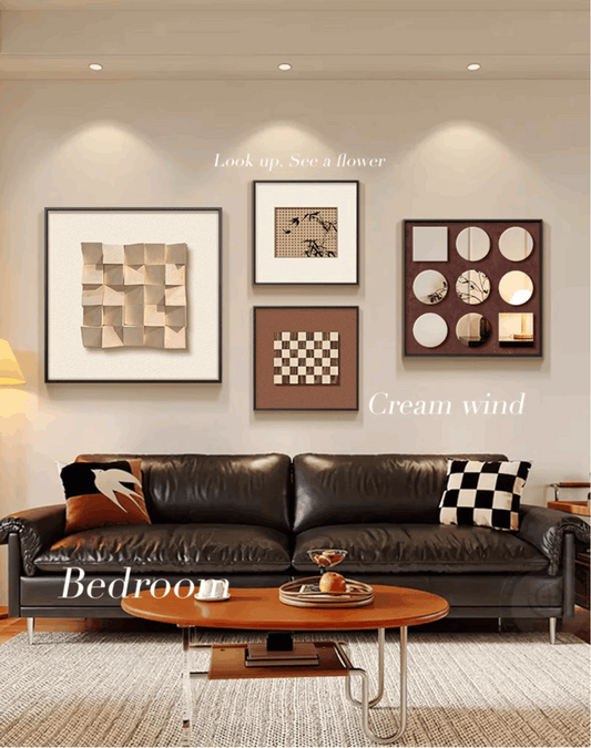 geometry portrait at living room