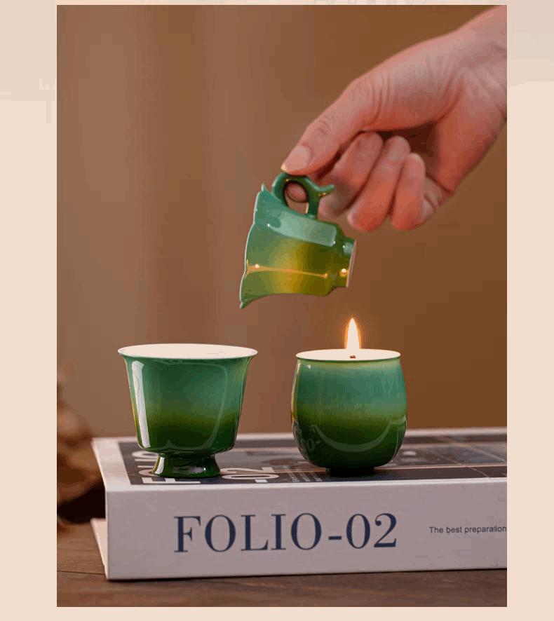 green scented candle
