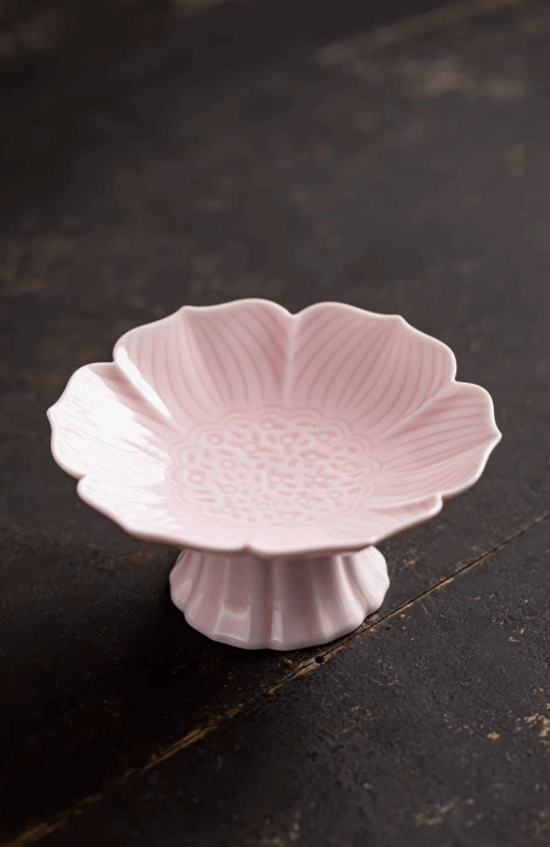 pink lotus serving platter