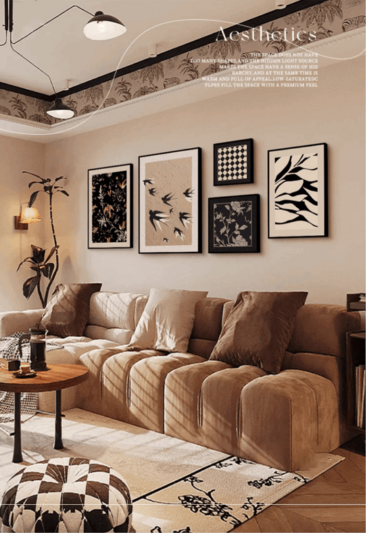 wall portrait at living room