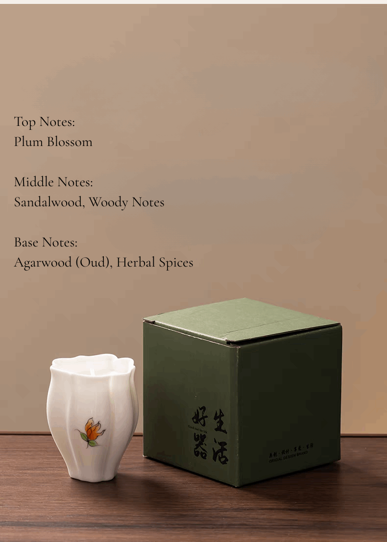 white scented candle