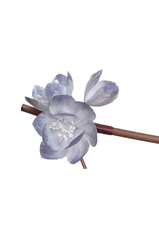 purple floral hairpin hair chopstick