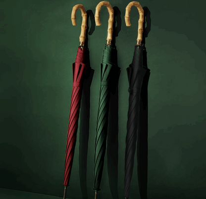 red umbrella green umbrella black umbrella at a green background