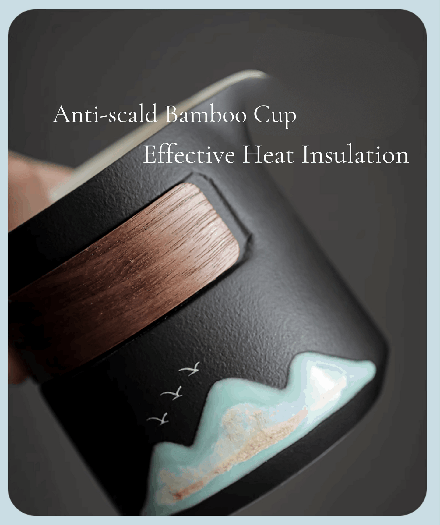anti scald bamboo cup