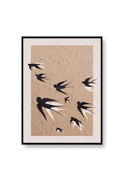 black and white flying bird portrait
