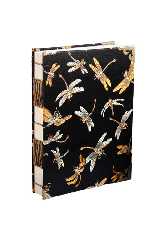 black gold dragon fly notebook