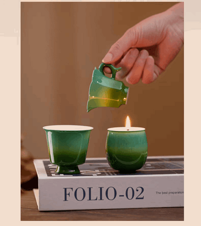 green scented candle