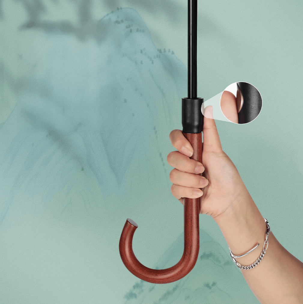 mountain umbrella automatic open near handle