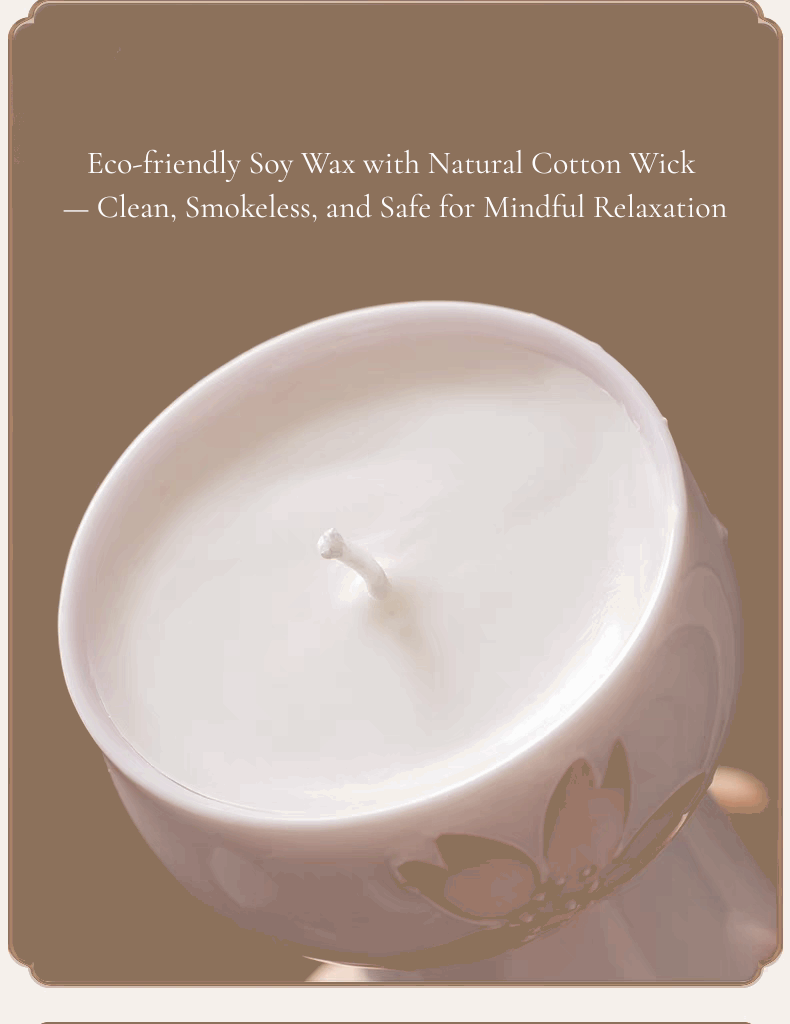pink floral scented candle unlit