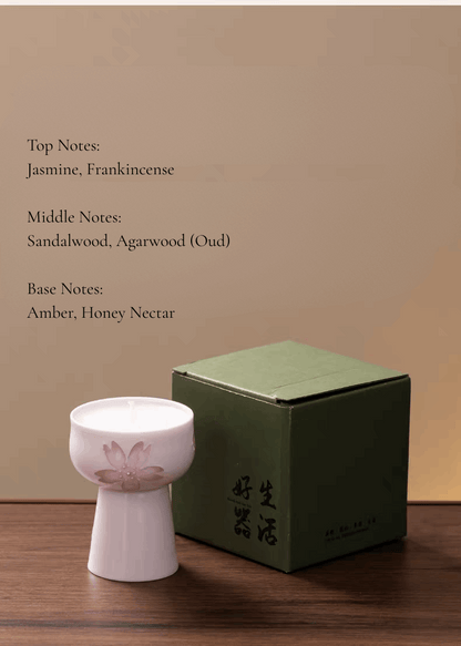 scented pink floral candle