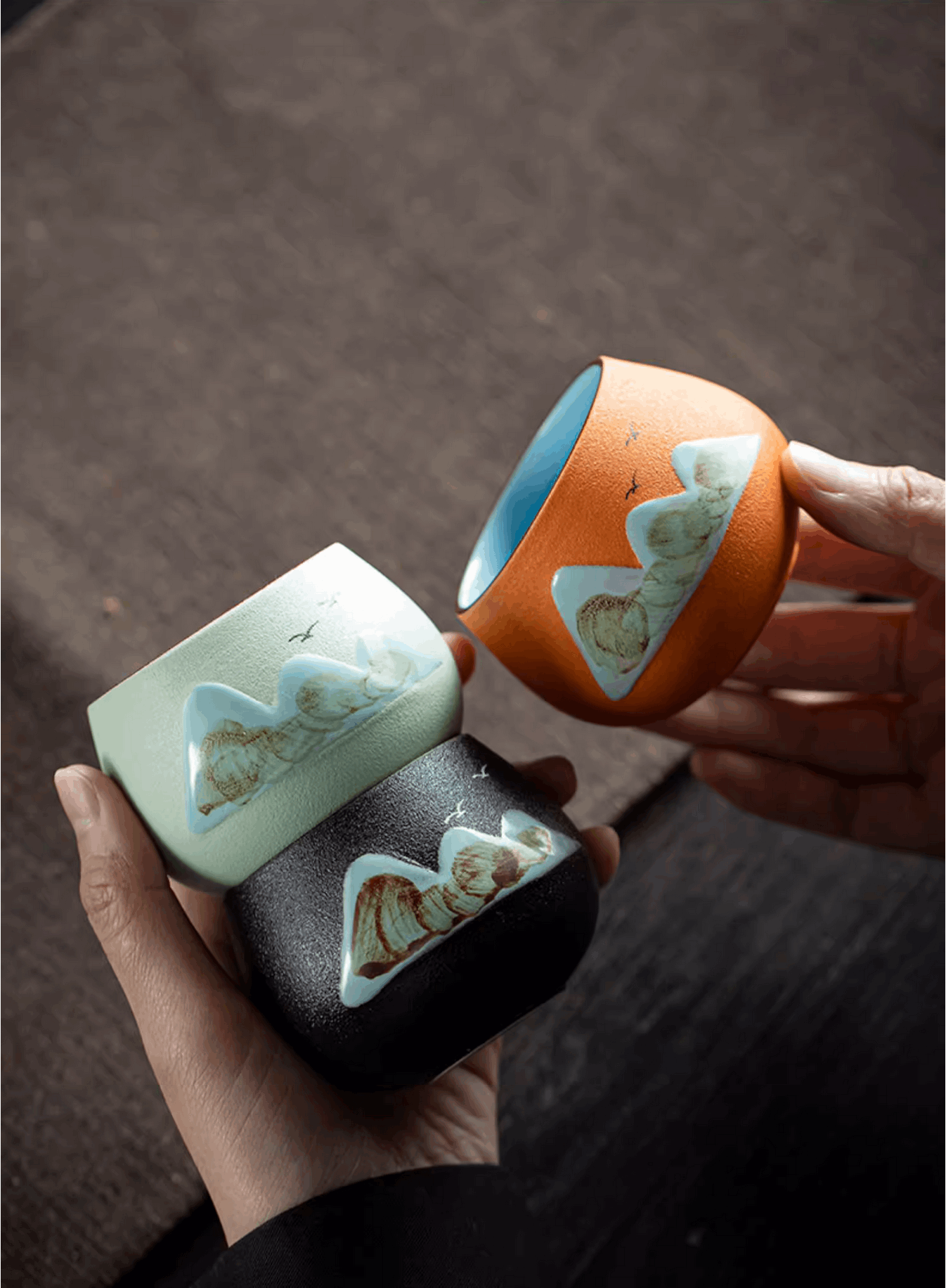 three mountain valley teacup