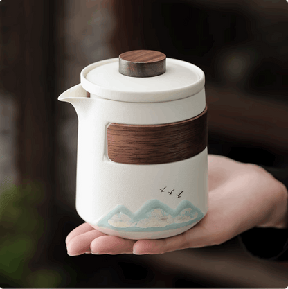 white teapot
